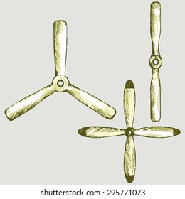 Aircraft propeller. Vector Image