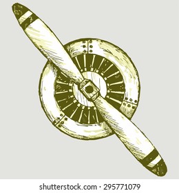 Aircraft propeller. Vector Image