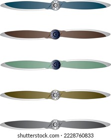 Aircraft propellers with multi colors