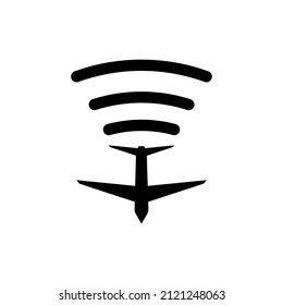 aircraft radar signal icon logo