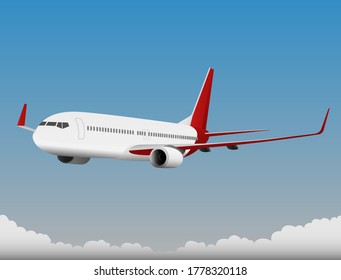 Aeronaves con colas rojas que pasan rápidamente por el aire