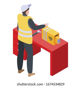Aircraft repair desktop icon. Isometric of aircraft repair desktop vector icon for web design isolated on white background