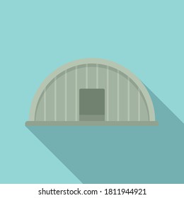 Aircraft repair hangar icon. Flat illustration of aircraft repair hangar vector icon for web design