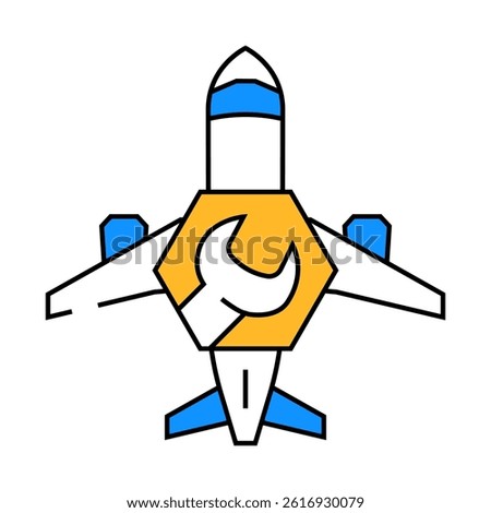 aircraft repair line icon vector. aircraft repair sign. isolated symbol illustration