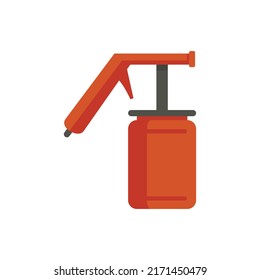 Aircraft repair paint spray icon. Flat illustration of aircraft repair paint spray vector icon isolated on white background