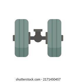 Aircraft repair tires icon. Flat illustration of aircraft repair tires vector icon isolated on white background