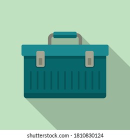 Aircraft repair tool box icon. Flat illustration of aircraft repair tool box vector icon for web design