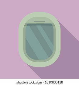 Aircraft repair window icon. Flat illustration of aircraft repair window vector icon for web design