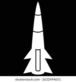 Aircraft rocket bomber icon illustration