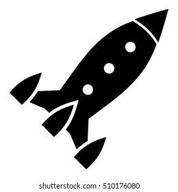 Aircraft rocket icon. Simple illustration of aircraft rocket vector icon for web