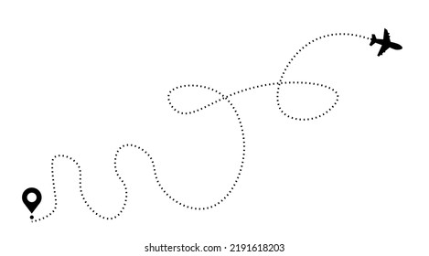Aircraft route Icon Vector Template. It can be used for processes, web, presentations, layout, banners, Slide, and info graphs.
