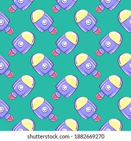 Aircraft , seamless pattern on a green background.