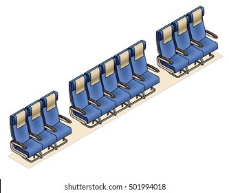 Aircraft seating row configuration: 3 - 5 - 3