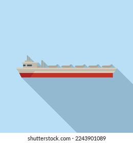 Aircraft ship icon flat vector. Military navy. Naval warship