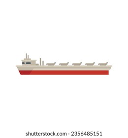 Aircraft ship icon flat vector. Military navy. Naval warship isolated