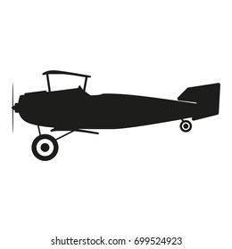 Aircraft sign illustration. Vector. Black icon on white background