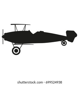 Aircraft sign illustration. Vector. Black icon on white background