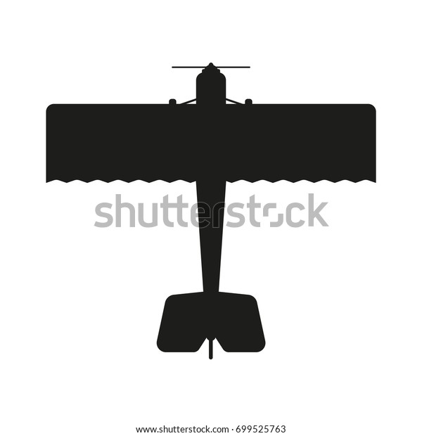 Aircraft sign illustration. Vector. Black icon\
on white background