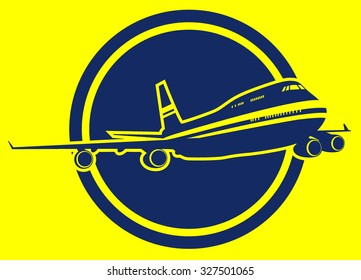 aircraft sign. vector illustration 2