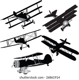 aircraft silhouett - vector