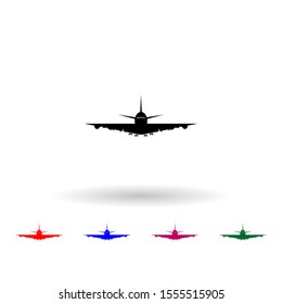 Aircraft silhouettes multi color icon. Simple glyph, flat vector of air transport icons for ui and ux, website or mobile application