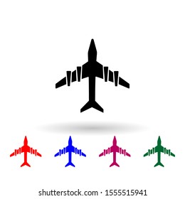 Aircraft silhouettes multi color icon. Simple glyph, flat vector of air transport icons for ui and ux, website or mobile application