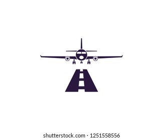 Aircraft simple icon vector illustration transportation