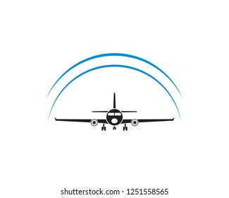 Aircraft simple icon vector illustration transportation