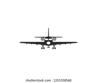 Aircraft simple icon vector illustration transportation