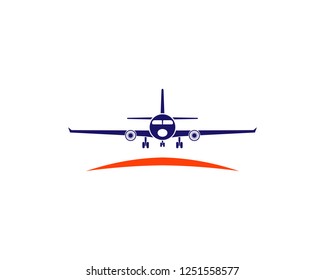 Aircraft simple icon vector illustration transportation