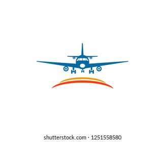 Aircraft simple icon vector illustration transportation