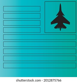 Aircraft specification or familiarization chart blank copy.