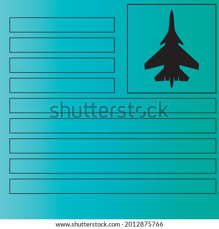 Aircraft specification or familiarization chart blank copy.