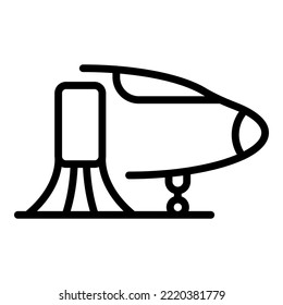 Aircraft stairs icon outline vector. Airplane travel. Plane terminal