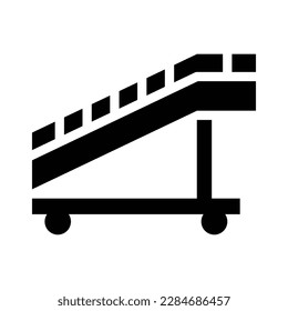 aircraft stairs line icon illustration vector graphic