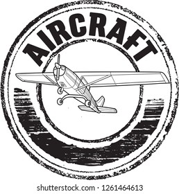 Aircraft stamp, label design