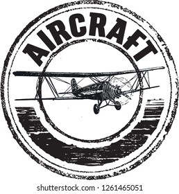 Aircraft stamp, label design