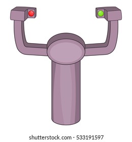 Aircraft steering icon. Cartoon illustration of aircraft steering vector icon for web