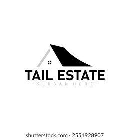 aircraft tail real estate logo  design vector