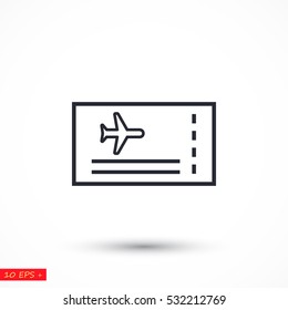 Aircraft ticket icon