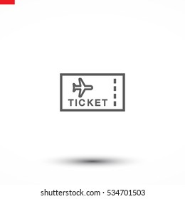 Aircraft ticket icon