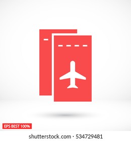 Aircraft ticket icon