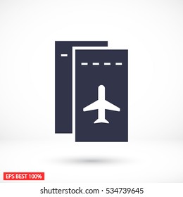 Aircraft ticket icon