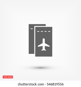 Aircraft ticket icon