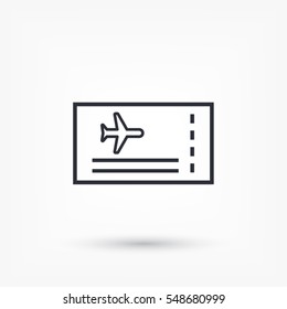 Aircraft ticket icon