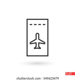 Aircraft ticket icon