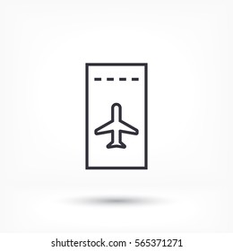 Aircraft ticket icon
