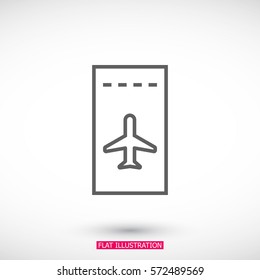 Aircraft ticket icon