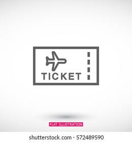 Aircraft ticket icon