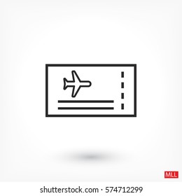 Aircraft ticket icon